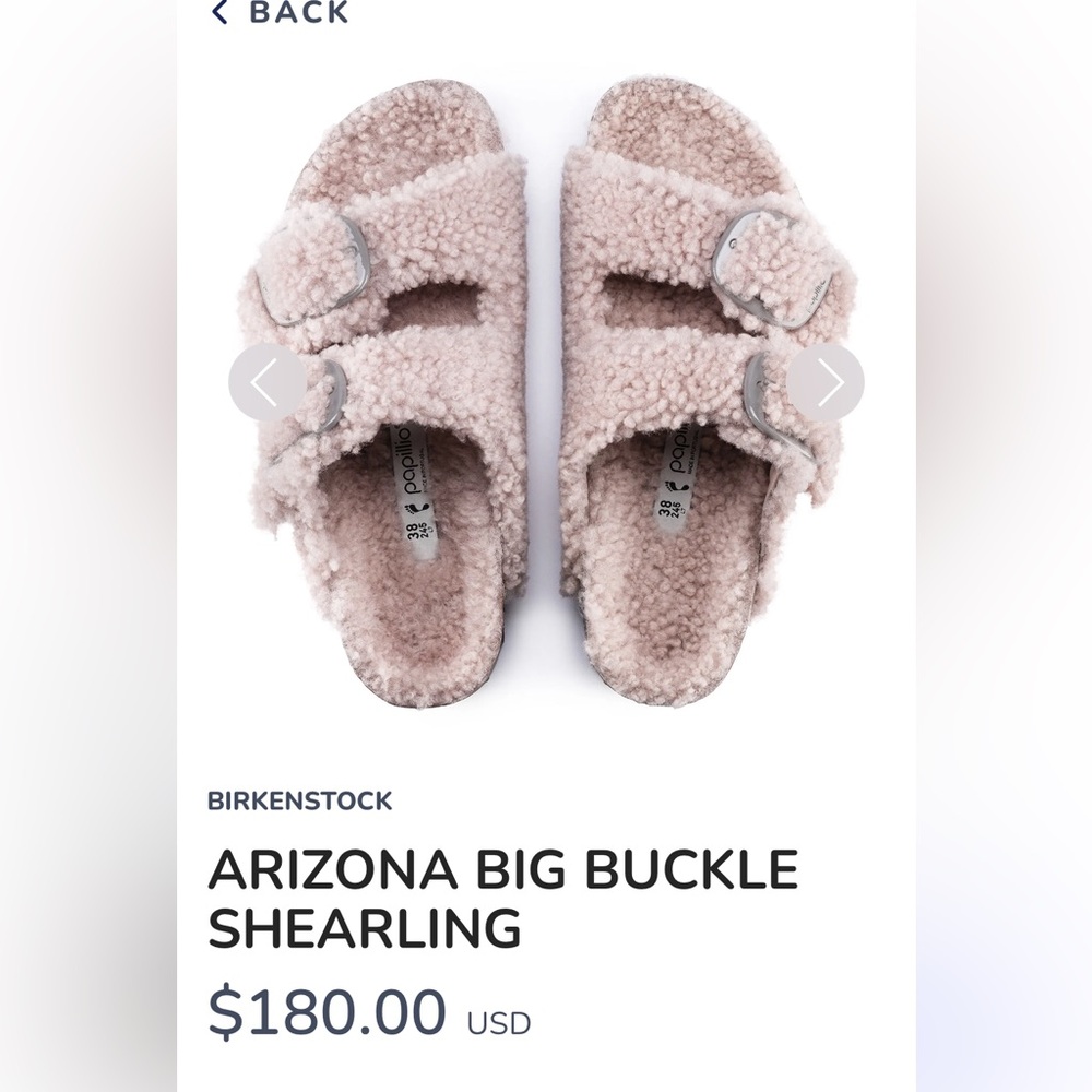 Birkenstock Plush Shearling Platform Sandals - Light Pink - Picture 4 of 9